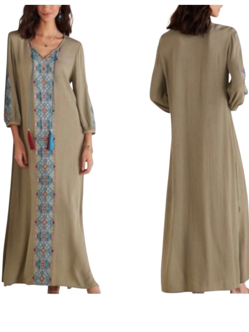 Soft Surroindings Sicily Gauze Resortwear Boho Chic Maxi Dress Sz Large